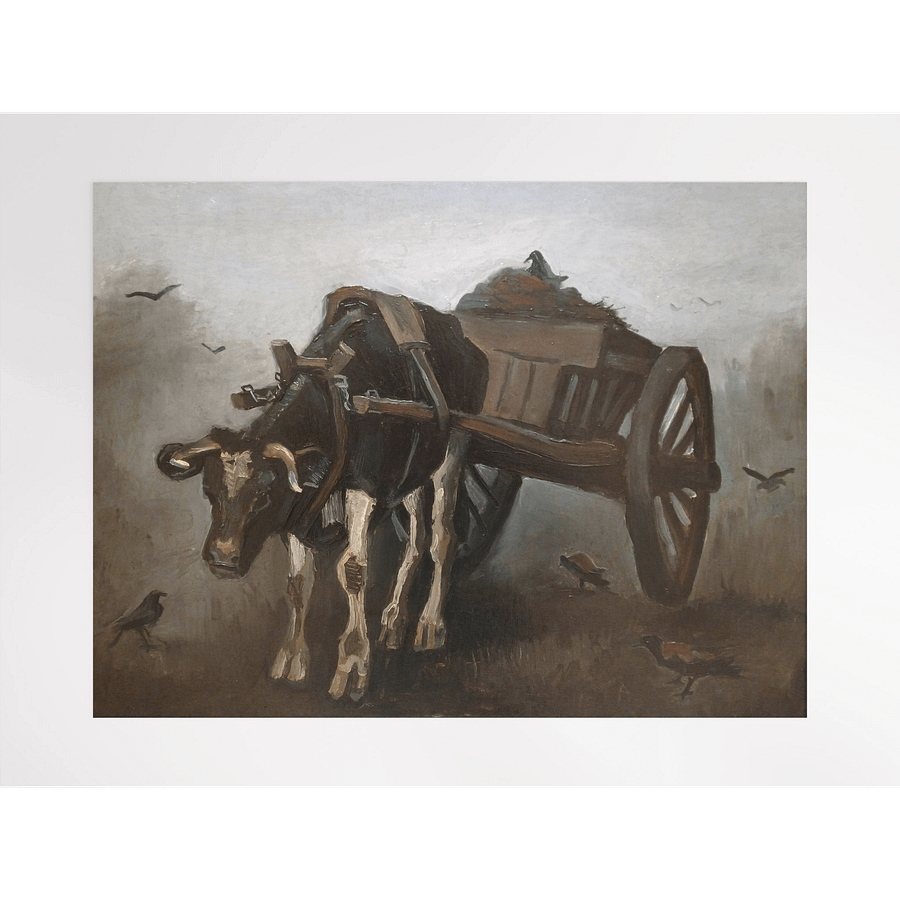 Digital copy of Ox cart By Vicent Van Gogh 1884 (Portland art museum)/Enhanced Matte Paper Poster (in) by Allcolor product image (1)