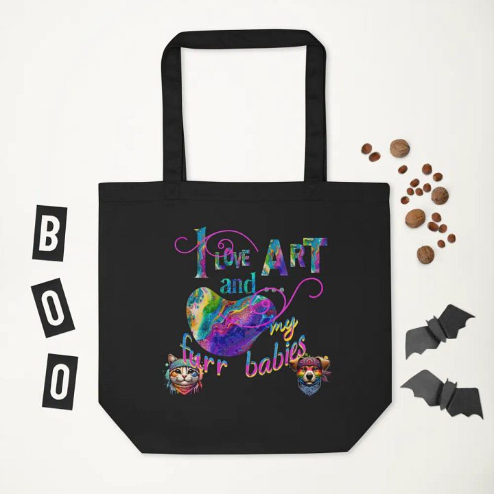 I Iove art and my furr babies bag product image (2)