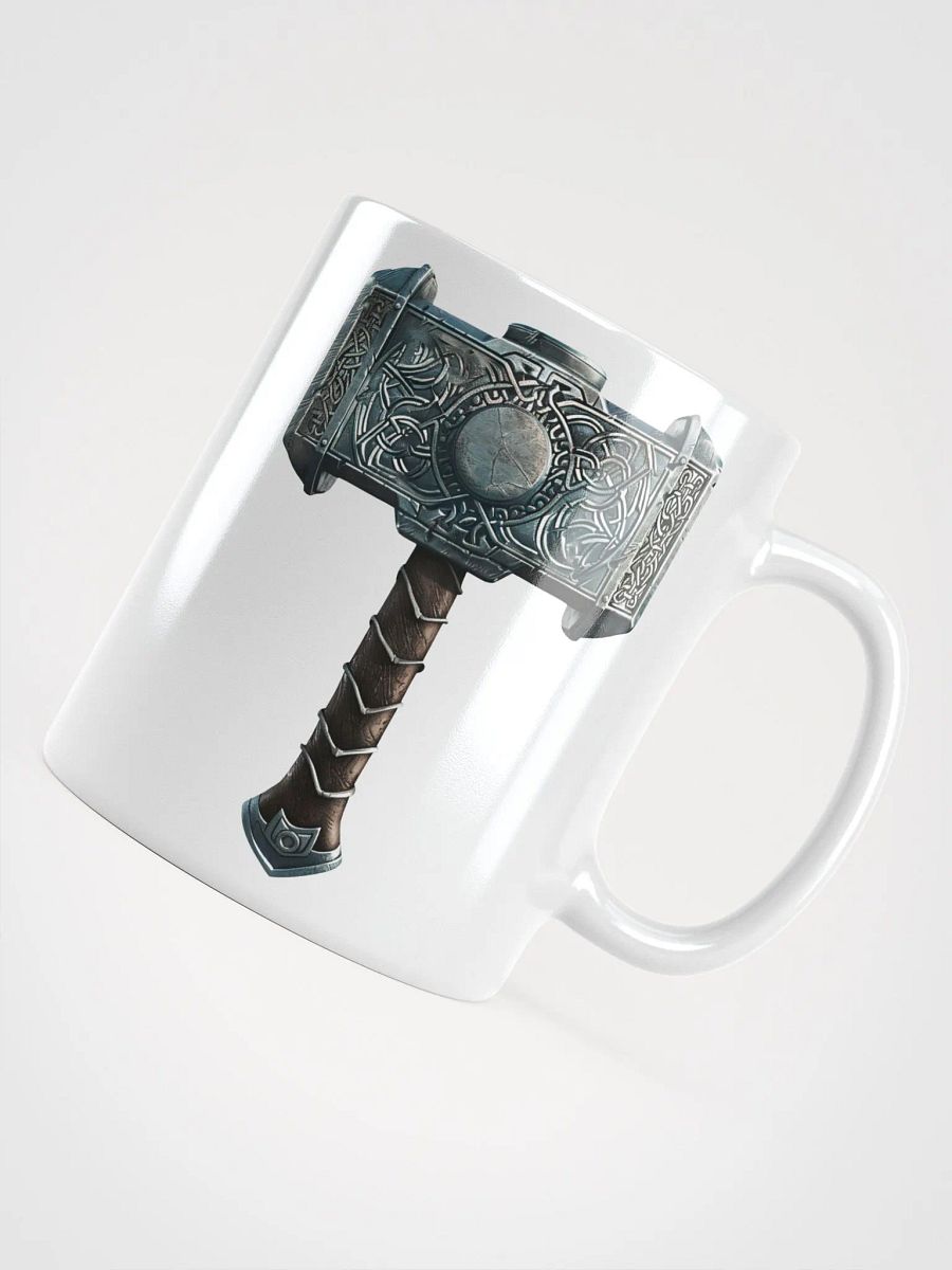 Mjolnir - Thor's Hammer White Glossy Mug product image (4)