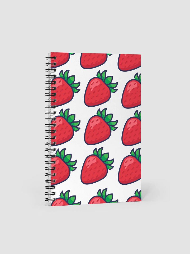 Strawberry Spiral Notebook White product image (1)