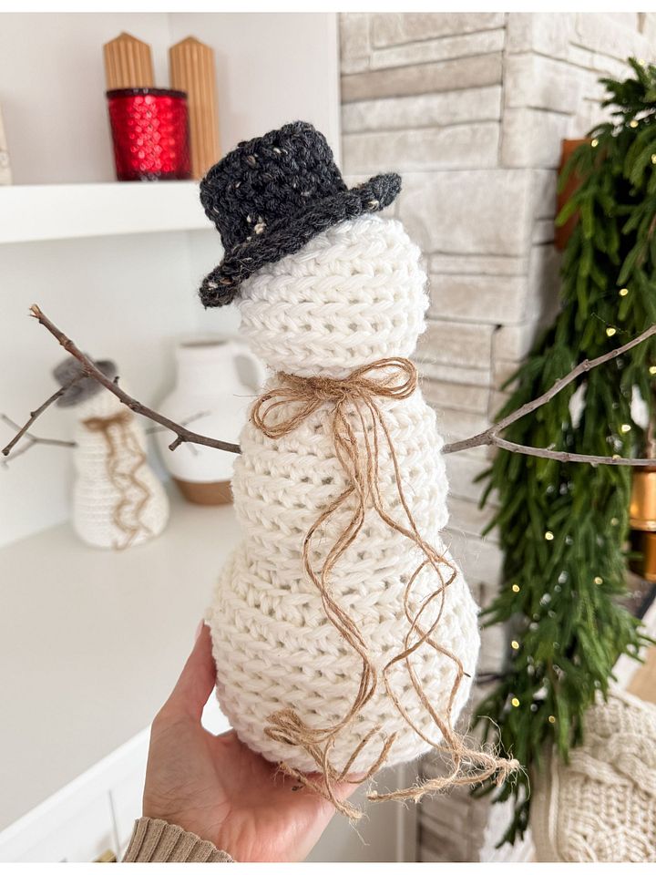 Rustic Farmhouse Snowman Crochet Pattern product image (1)