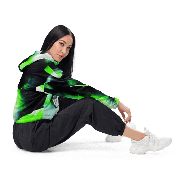 Chaos in Green Women's Windbreaker product image (2)