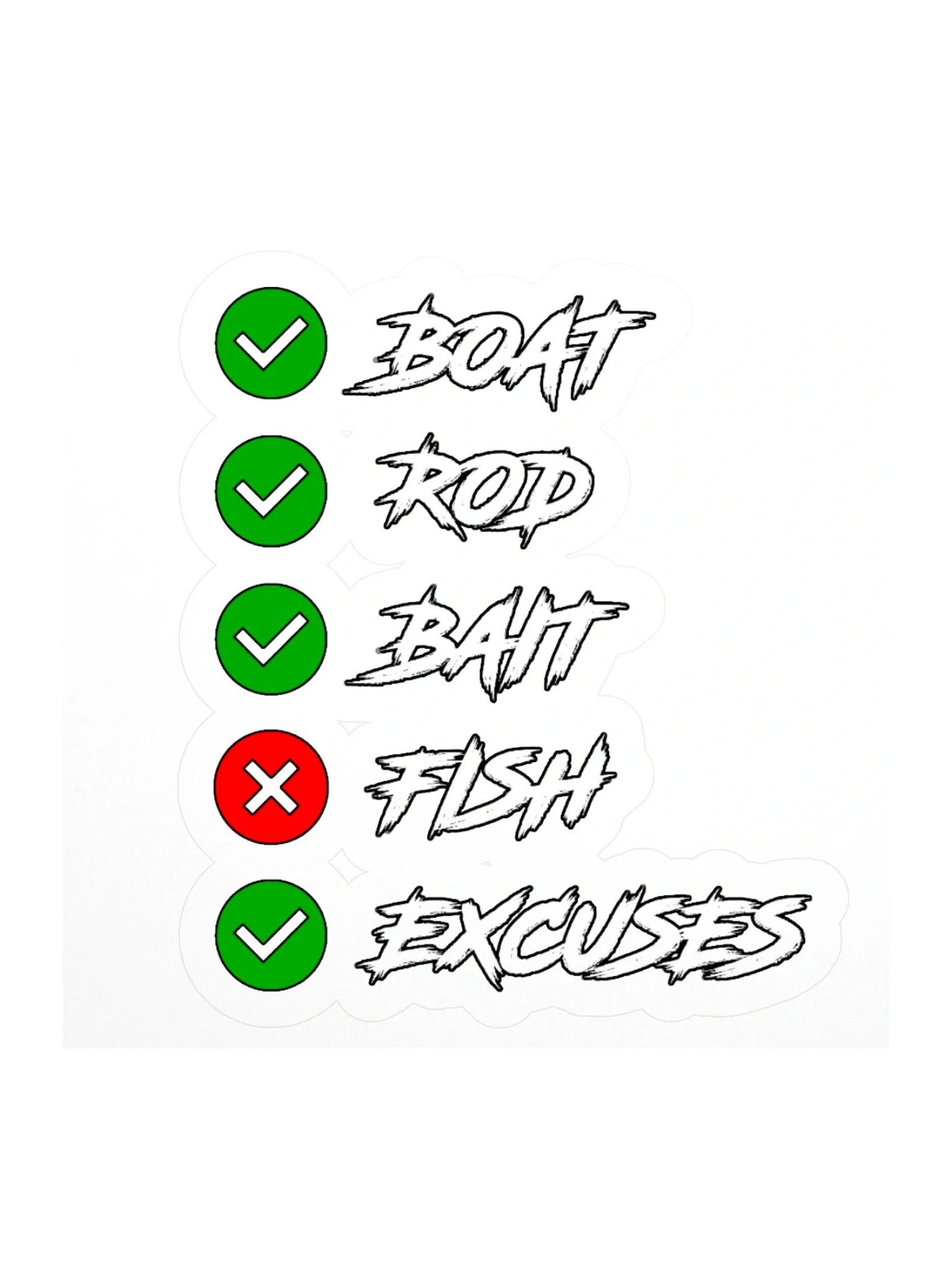 Fishing Checklist Sticker product image (1)