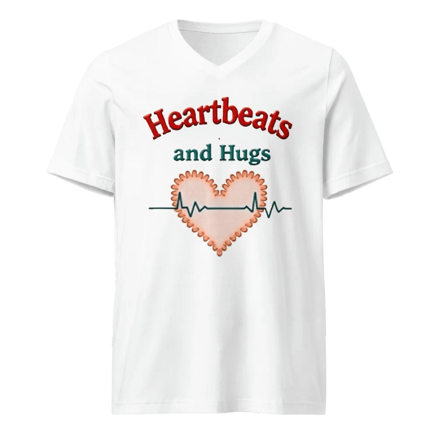 Heartbeats and Hugs V-Neck Tee product image (5)