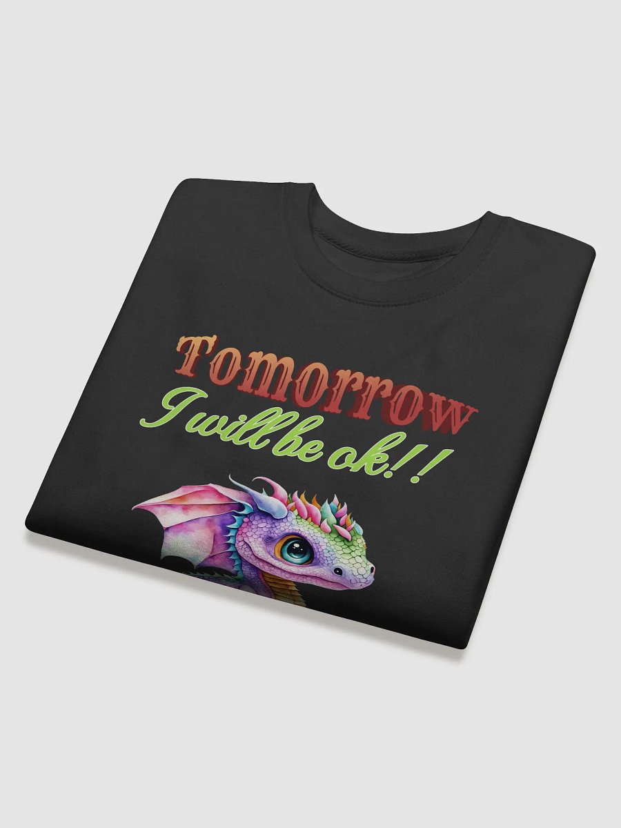 Adorable Rainbow Dragon Design - 'Tomorrow I Will Be OK' Inspirational Art product image (4)