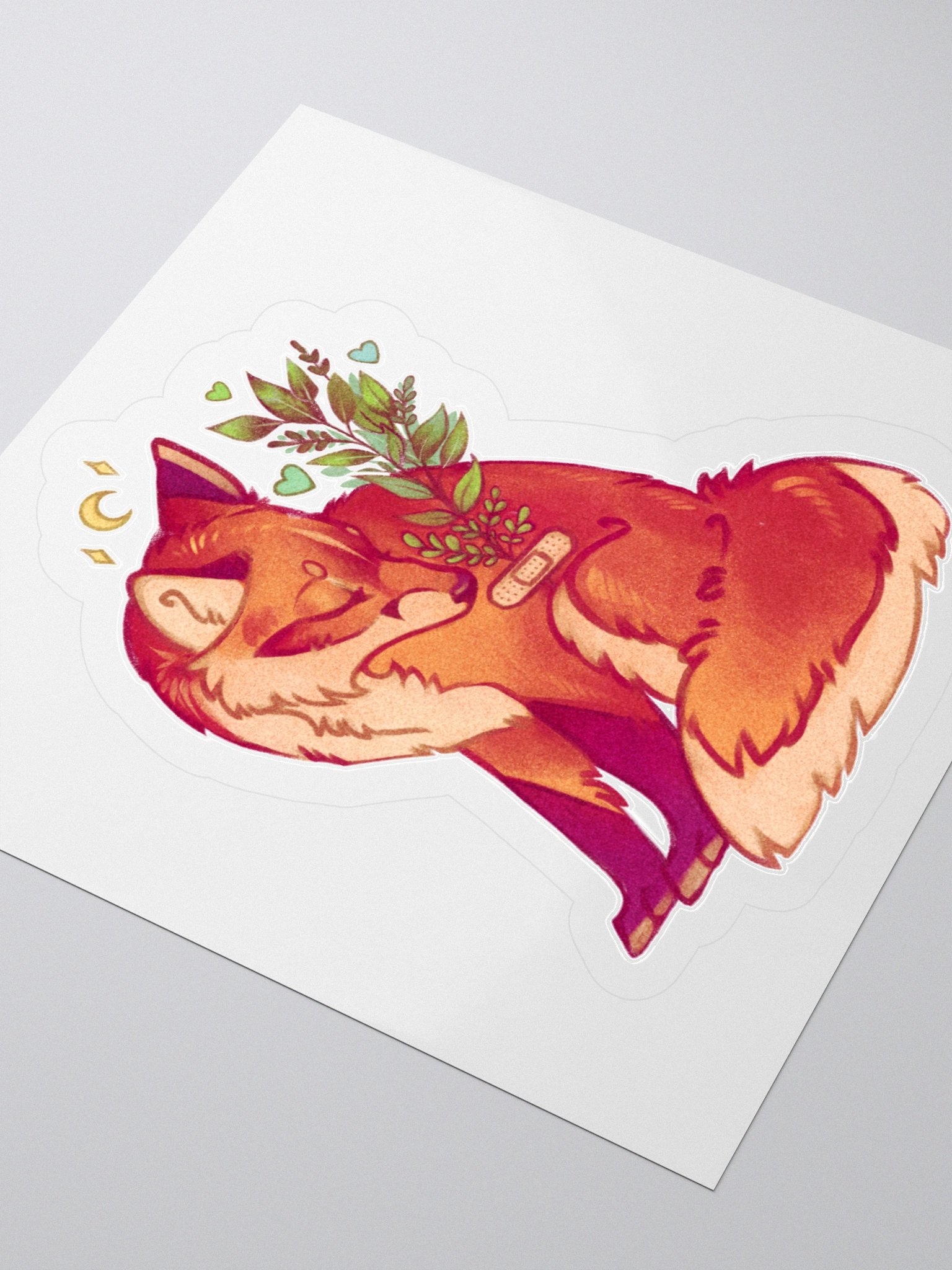Healing fox | Kiss-cut sticker product image (3)