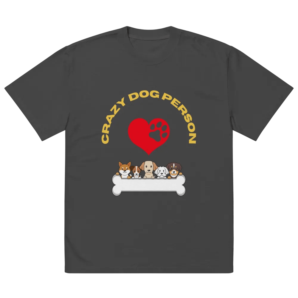"Crazy Dog Person T-Shirt – AS Colour Premium Oversized Faded T-Shirt by AS ColourInspired by Nancy Gallimore’s Love for Animals" product image (2)