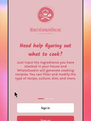 This is WhatsCookinOnline an AI Recipe Book application being developed by Third Eye Cyborg. thirdeyecyborg.com #openai #recipe #cooking #culinary