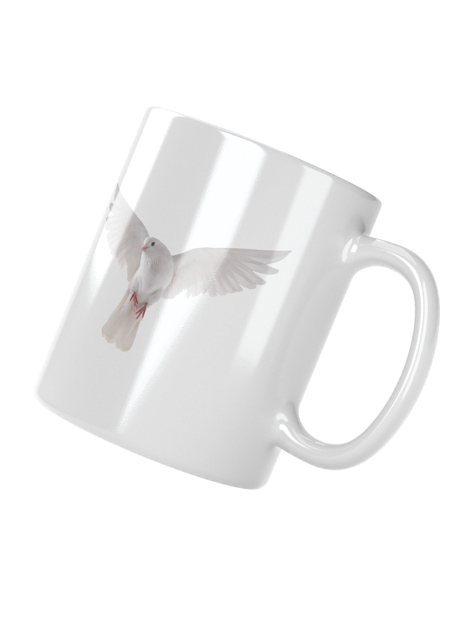 Glossy White Dove Mug product image (3)
