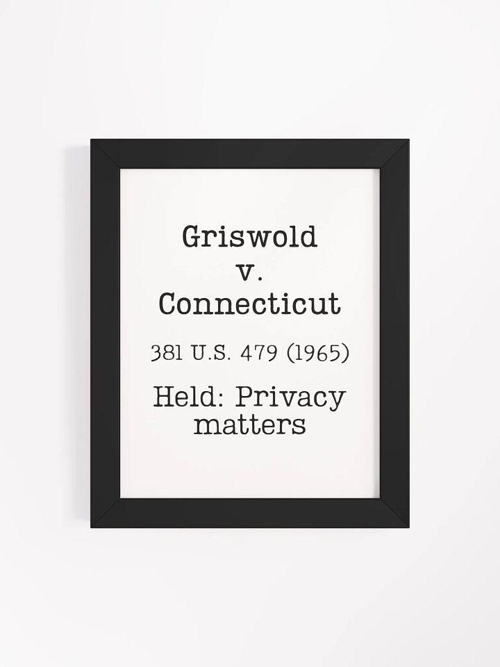 Griswold v. Connecticut "Privacy Matters" Framed Print product image (1)