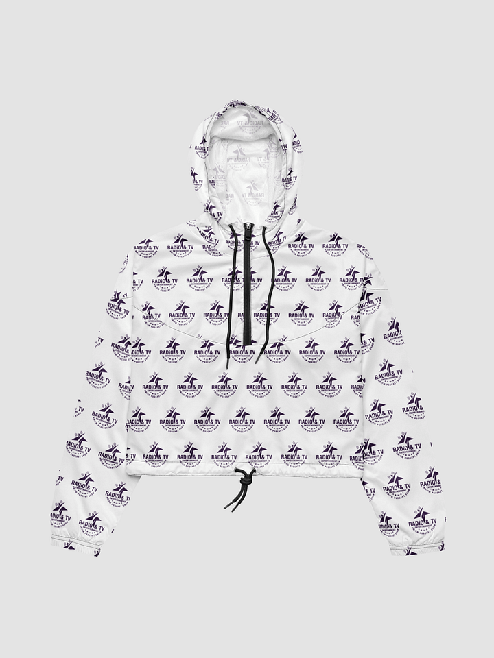 [Radio & TV Entertainment Am/Fm Podcast Show] All-Over Print Women's Cropped Windbreaker Sublicolor 915 product image (1)