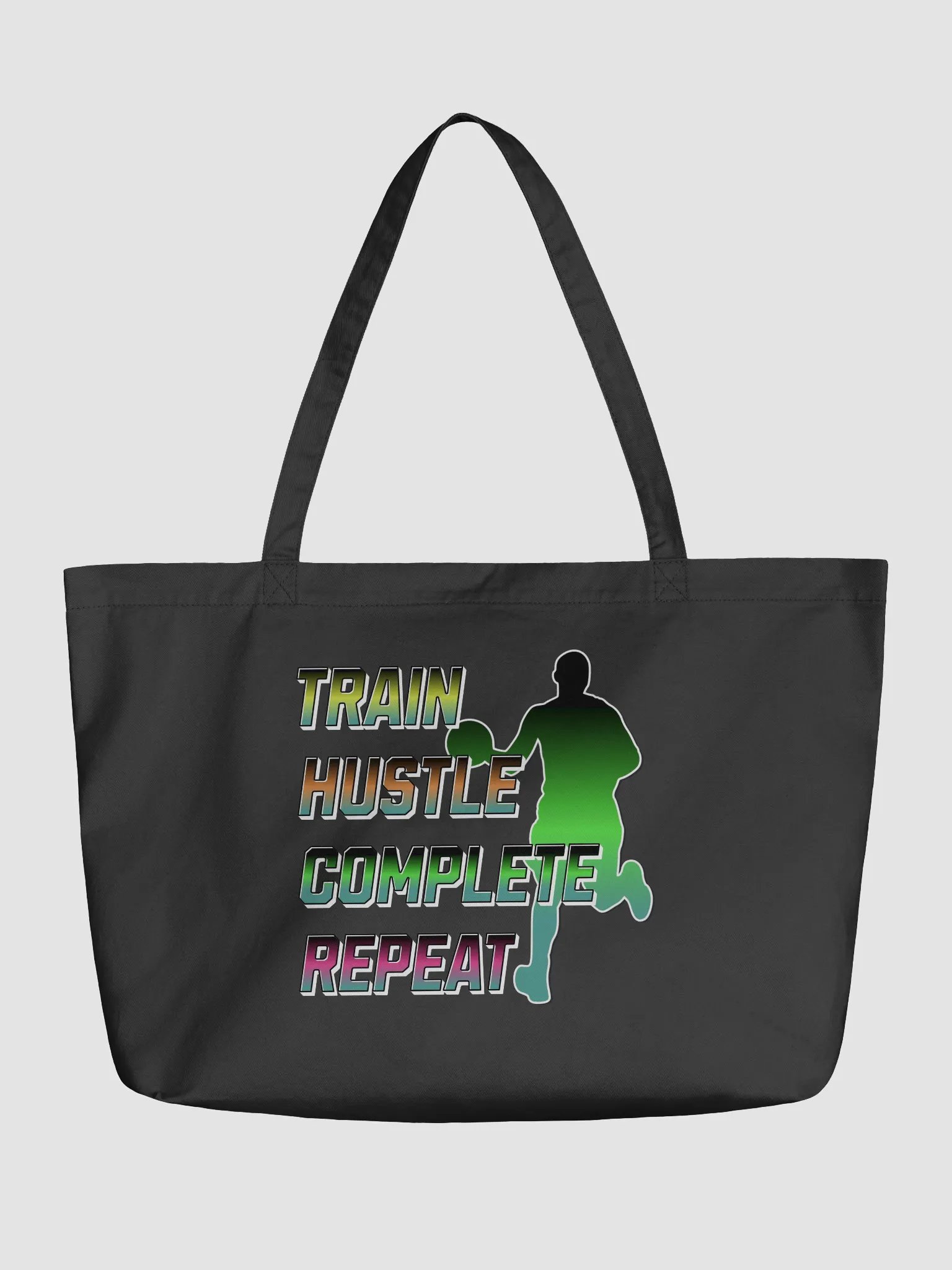 Train Hustle Complete Repeat Basketball Gradient Eco Tote product image (2)