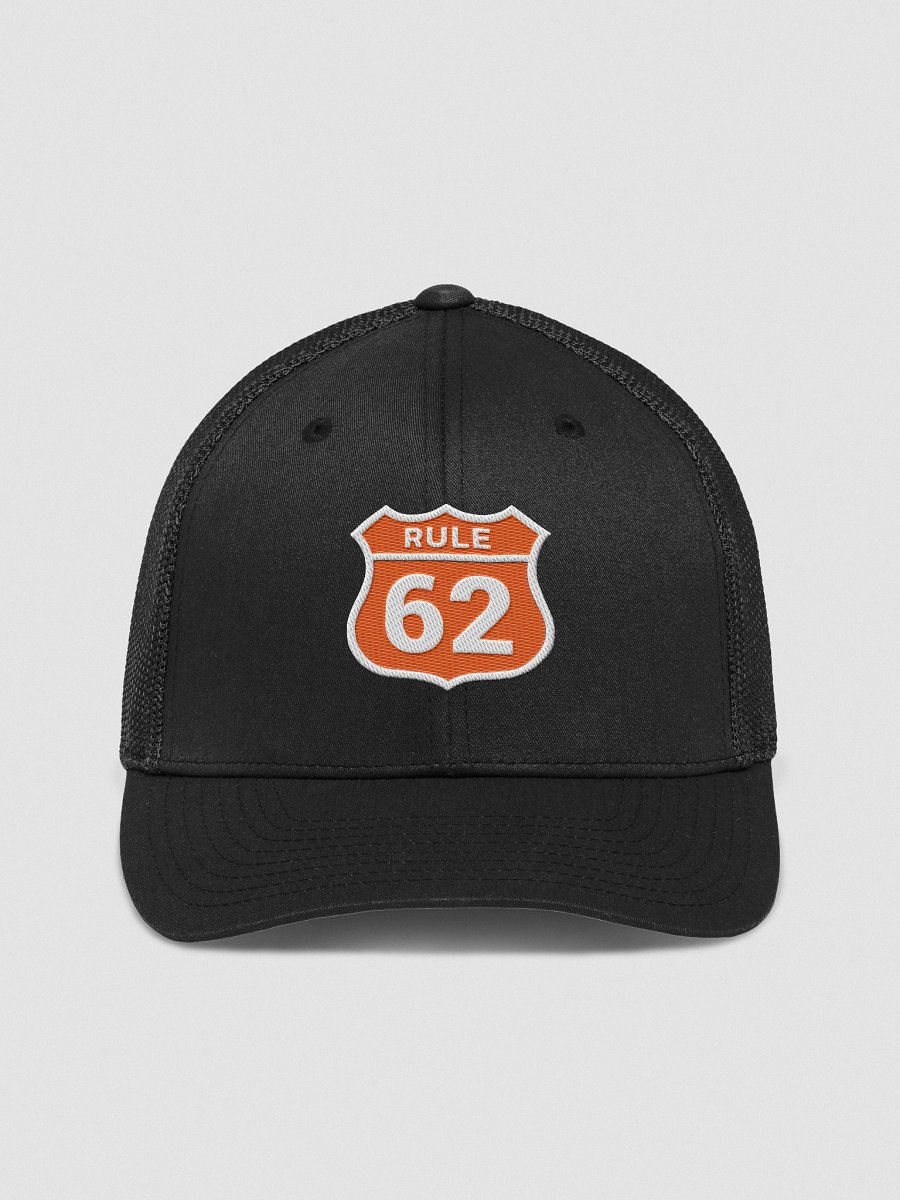Rule 62 Sobriety & Recovery Trucker Hat | Orange Color Design product image (1)