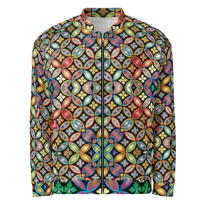 Batik Kawung Purple Bomber Jacket product image (1)