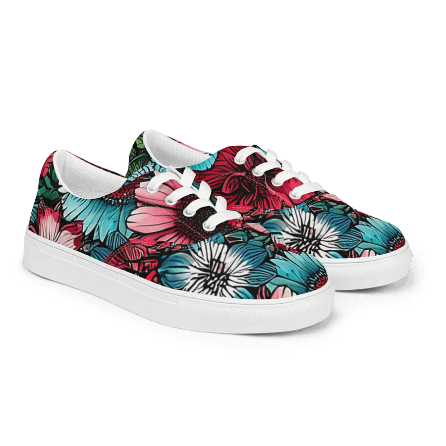 Floral Fusion Lace-Up Canvas Shoes product image (9)