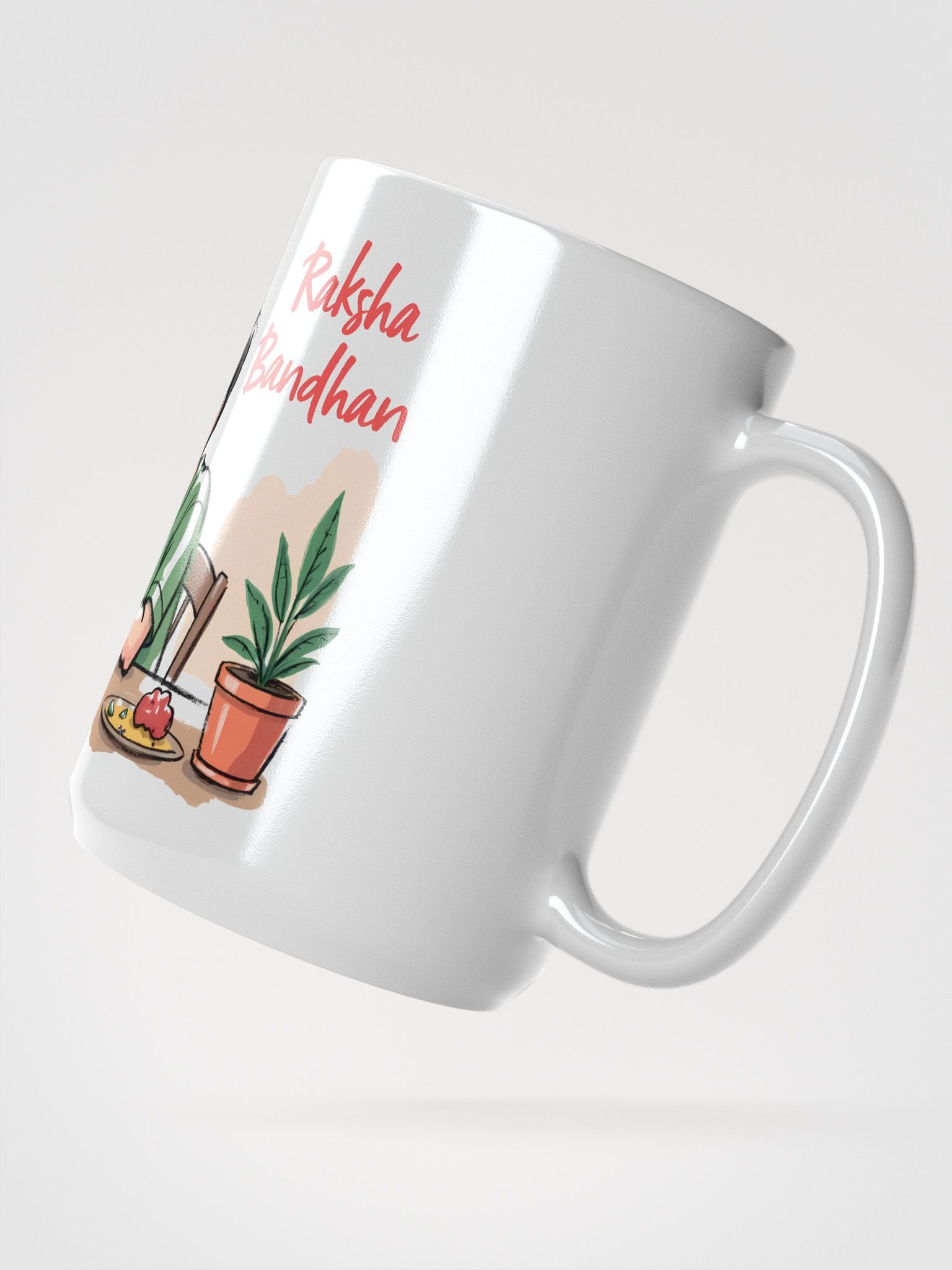 Traditional Raksha Bandhan: Sister’s Love in Art Glossy Mug product image (2)