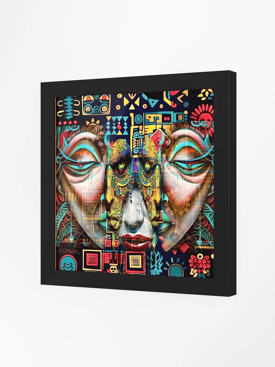 Symmetry Unveiled Framed Poster/Naïve Art, digital abstract product image (9)