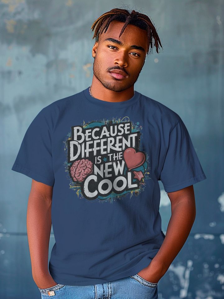 Because Different is the New Cool Heavyweight Unisex T-Shirt product image (1)