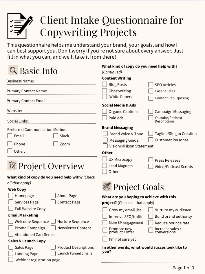 The Copywriter's Onboarding Power Pack product image (4)
