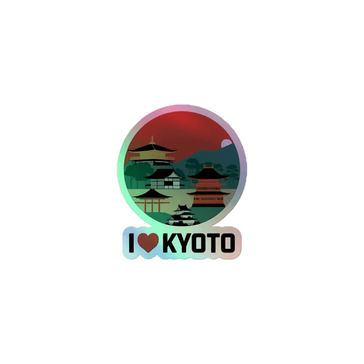I Love Kyoto Kiss-Cut Holographic Sticker Sheet product image (1)