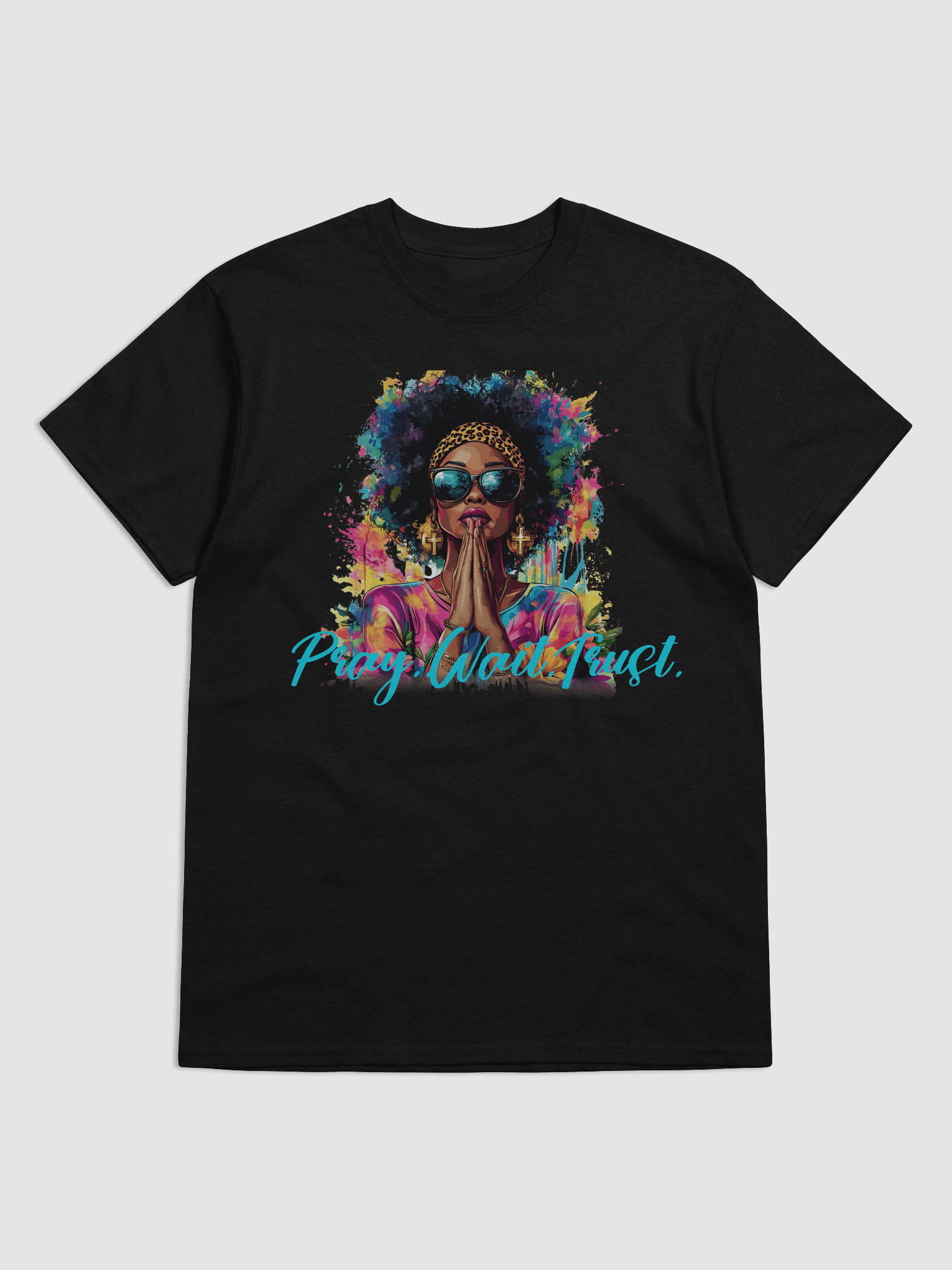 Pray. Wait. Trust. Afro Art T-Shirt product image (2)