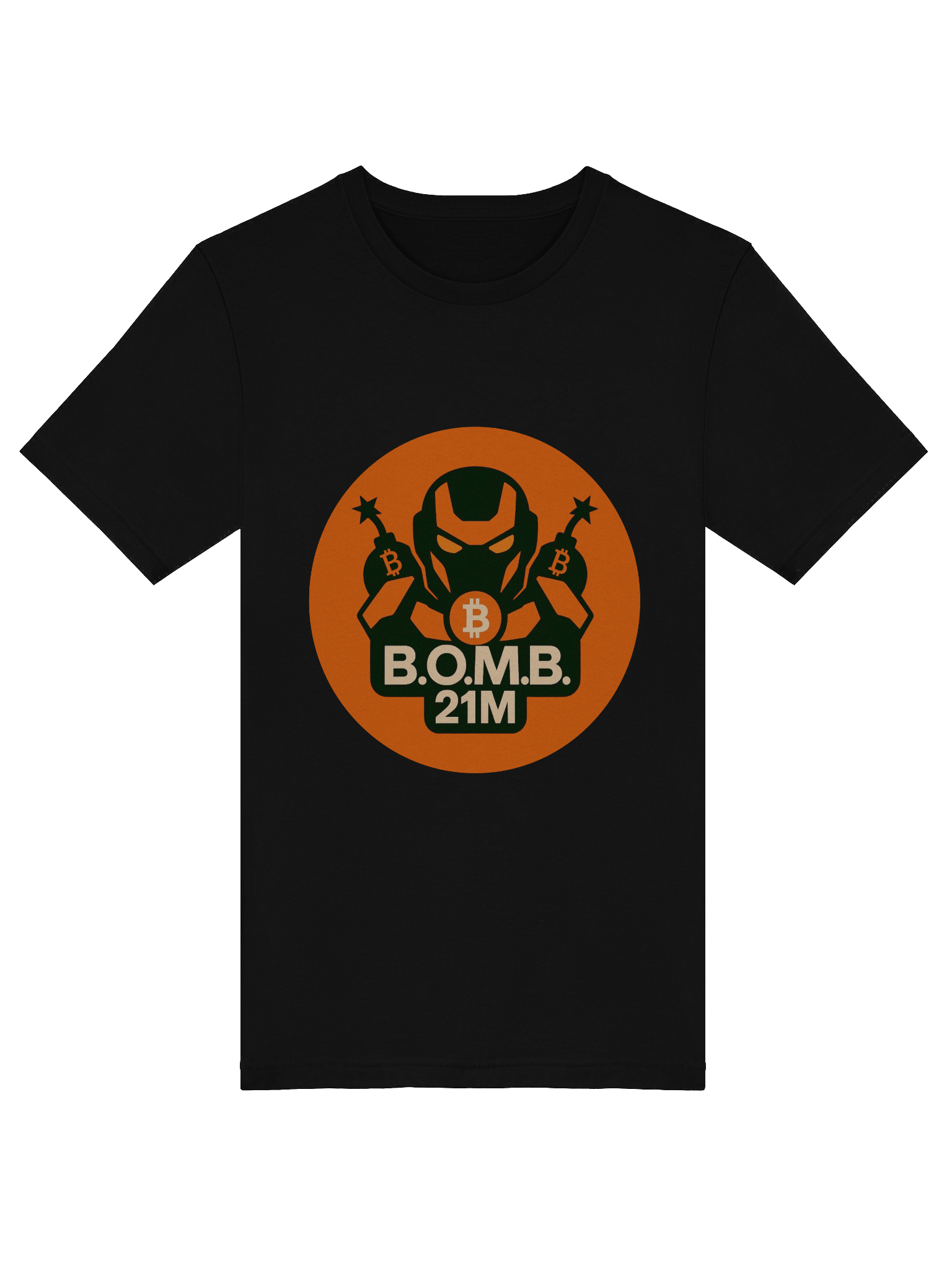 B.O.M.B. 21M BITCOIN OPTIMIZED MULTIFUNCTION BROADCASTER LOGO TEE product image (14)