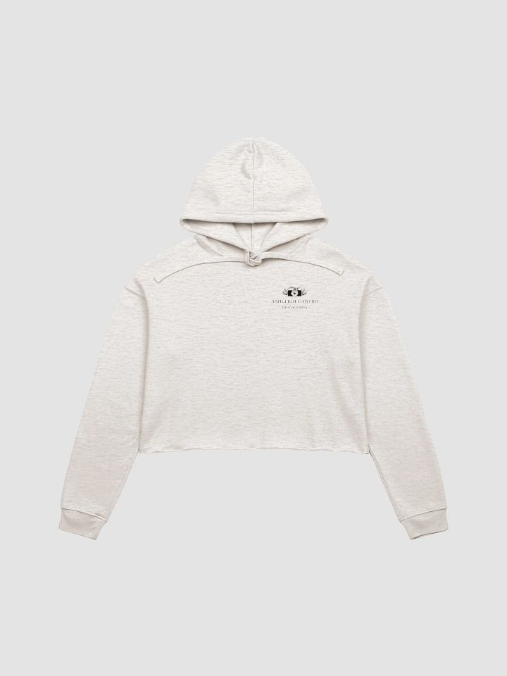 Botanical Camera Logo Crop Top Hoodie (Black Logo) product image (1)