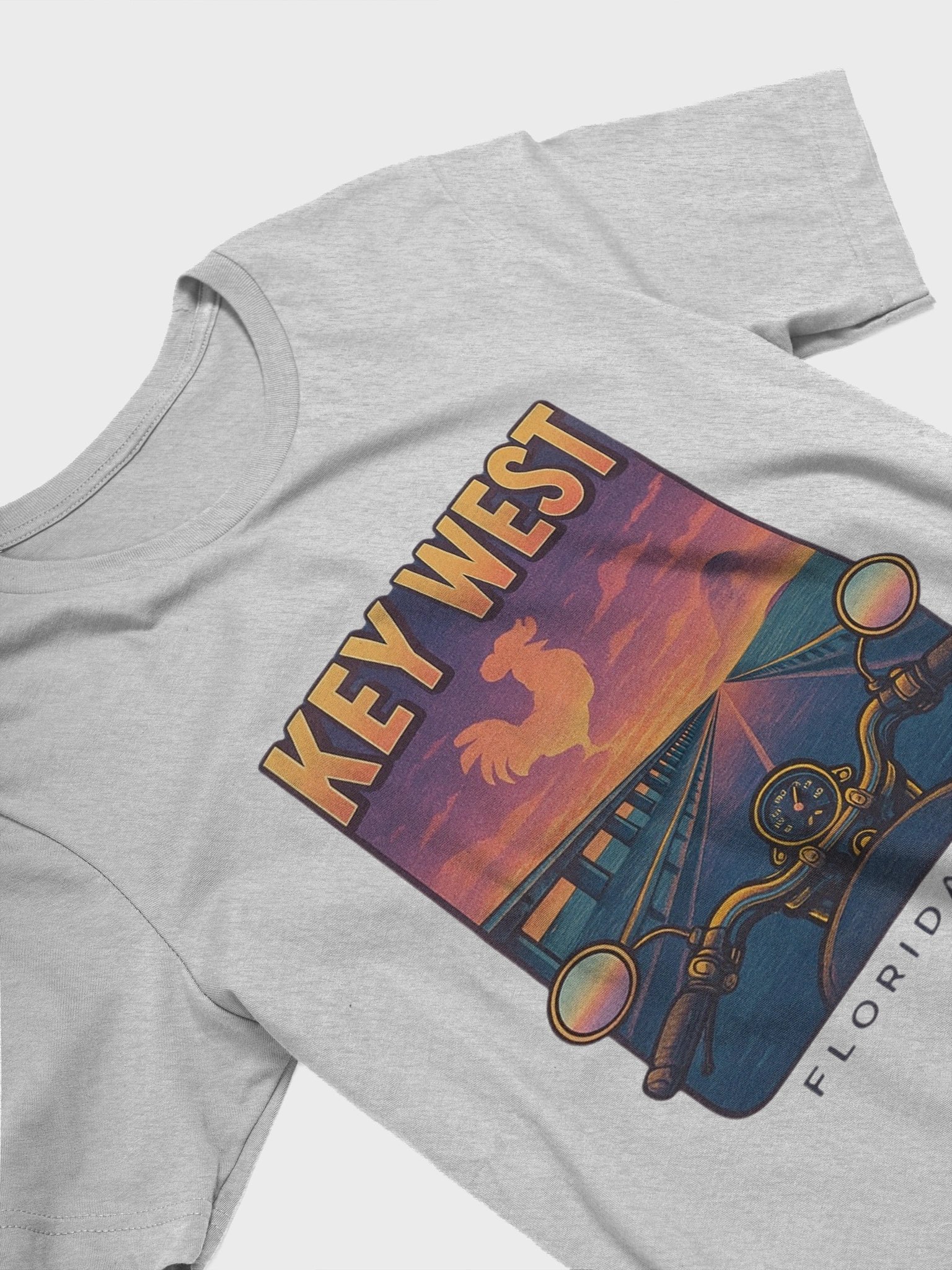 Key West Rider Heather Gray T-shirt Unisex Ultra-Soft Paradise Tee product image (54)