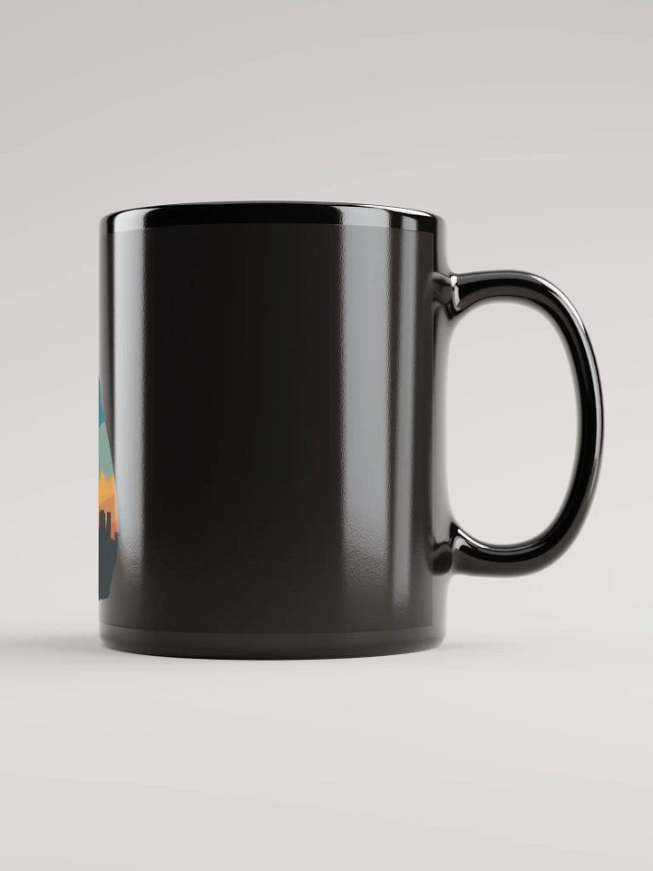 Sunset City Cat Black Glossy Mug product image (1)