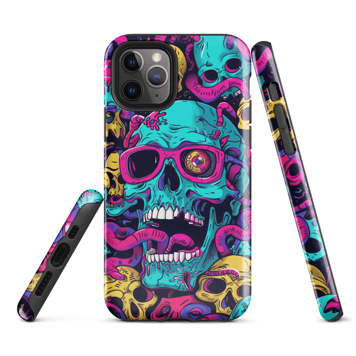 70s Groovy Psychedelic Skull - Tough Phone Case product image (1)