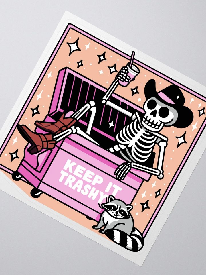Keep It Trashy Sticker (Peach/Pink) product image (2)