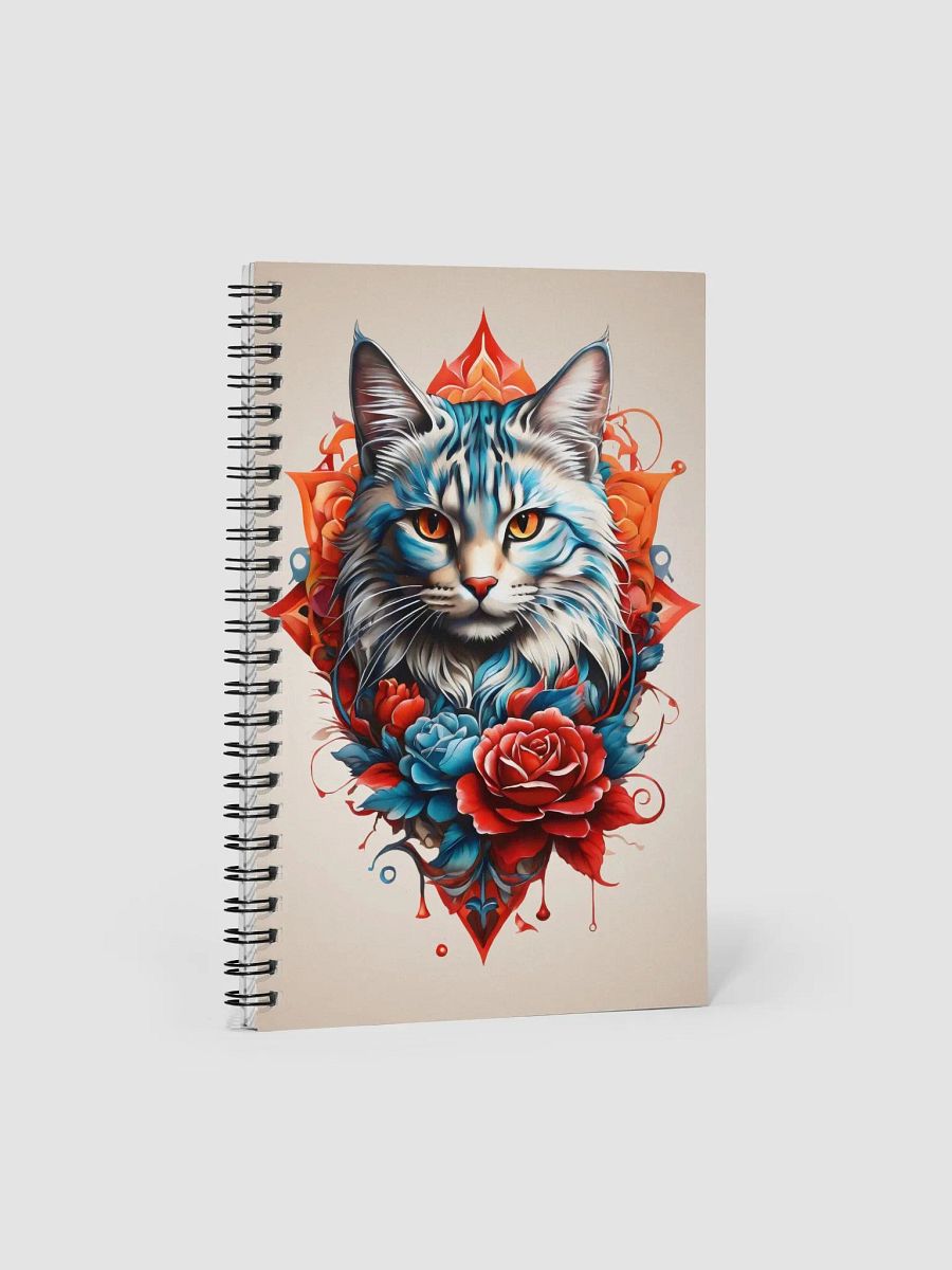 Regal Cat & Roses Spiral Notebook product image (1)