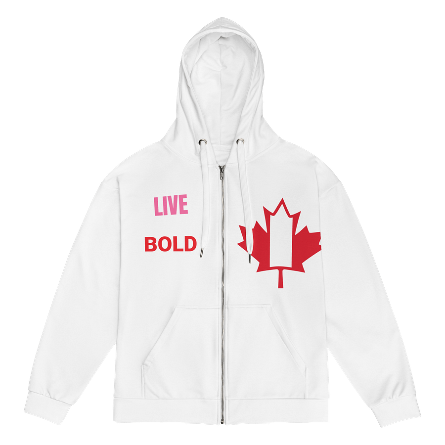 LIVE BOLD Maple Leaf Unisex Zip Hoodie product image (1)