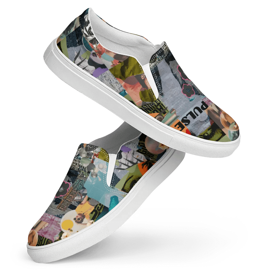 Collaged mens slip ons product image (12)