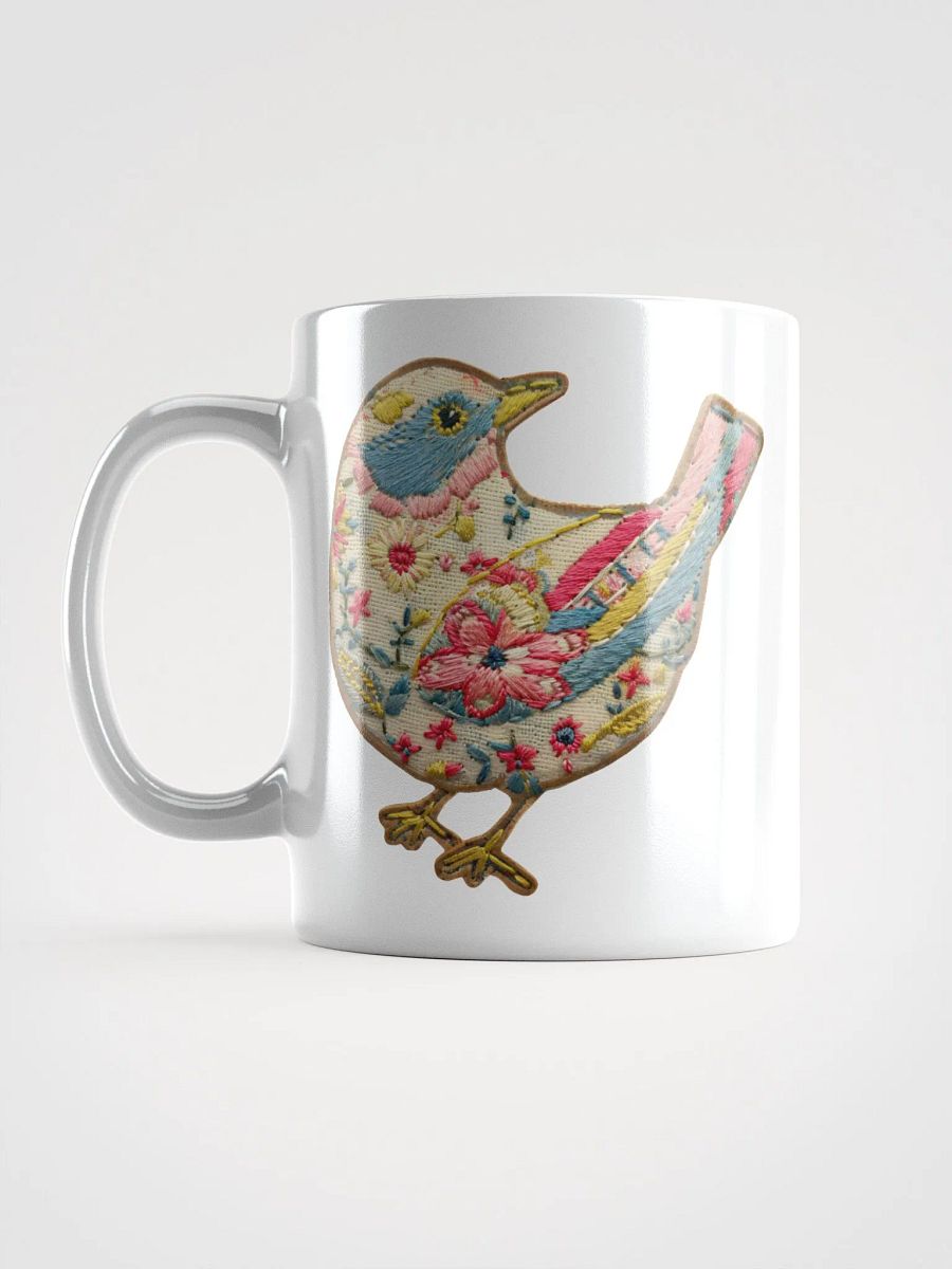 Floral Bird Embroidered Patch Mug product image (16)