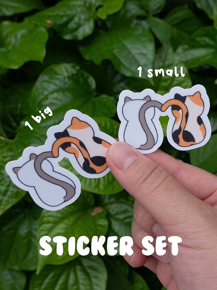 Couple cat sticker set product image (2)