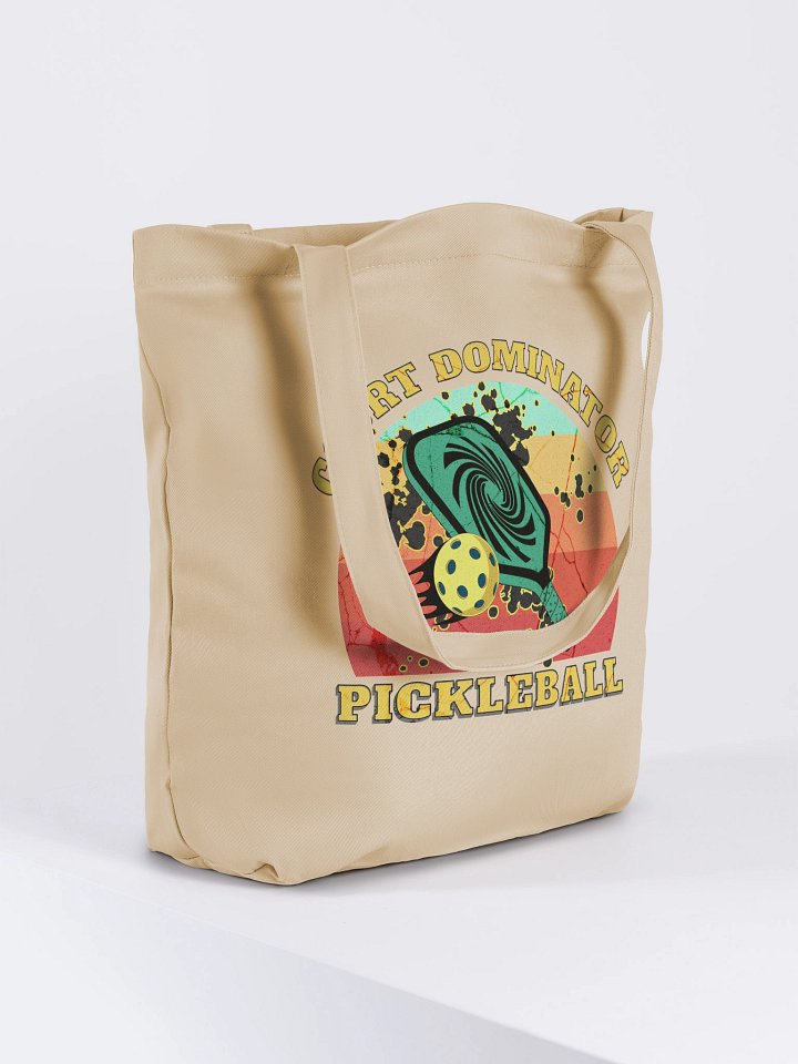 Court Dominator Pickleball Retro Tote Bag product image (1)