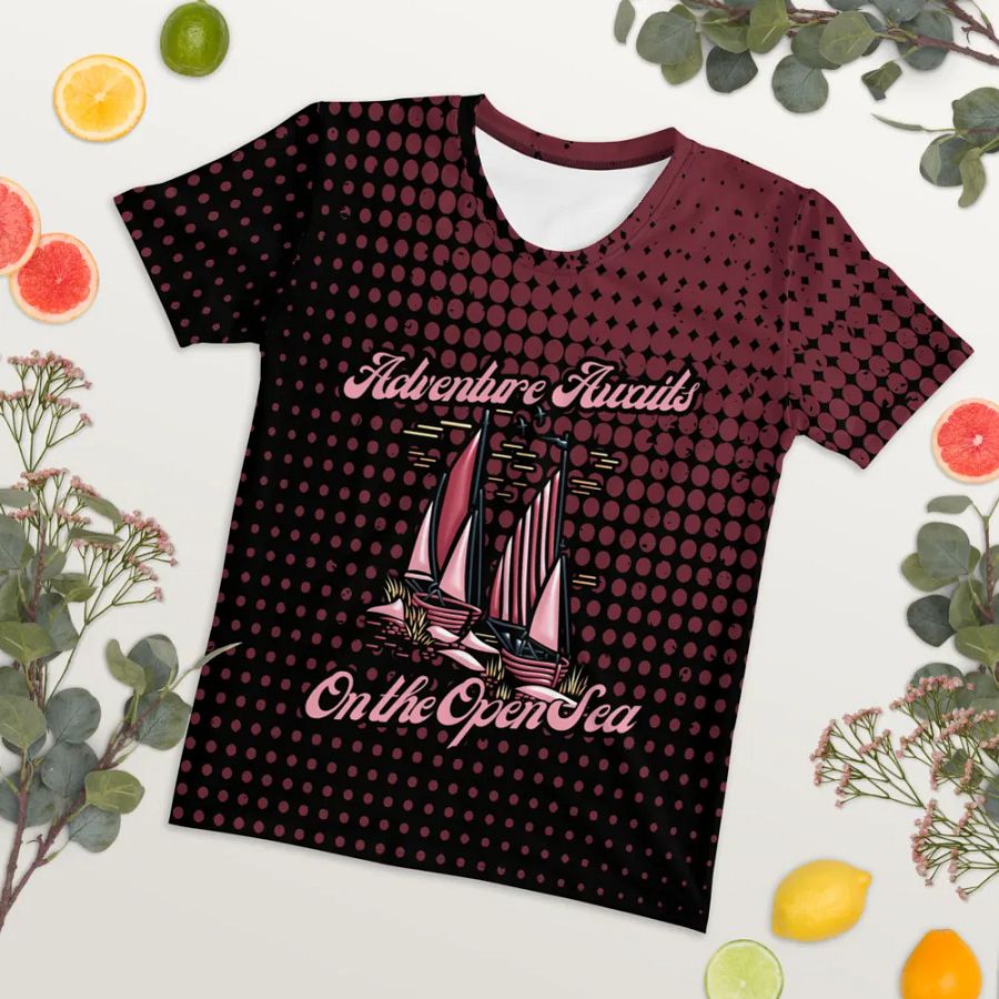Adventure Awaits on the Open Sea All Over Print T-shirt product image (7)