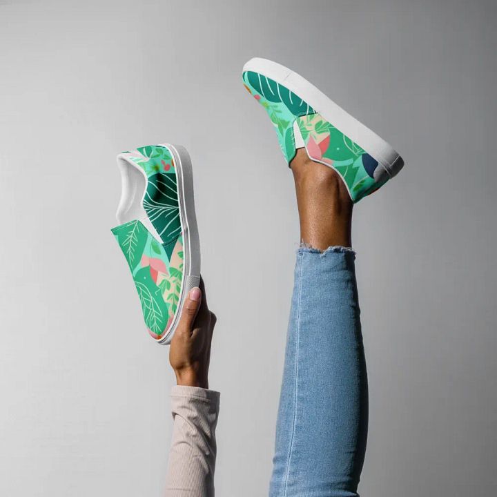 Floral Blossom-Women's Slip-On Canvas Shoes product image (1)