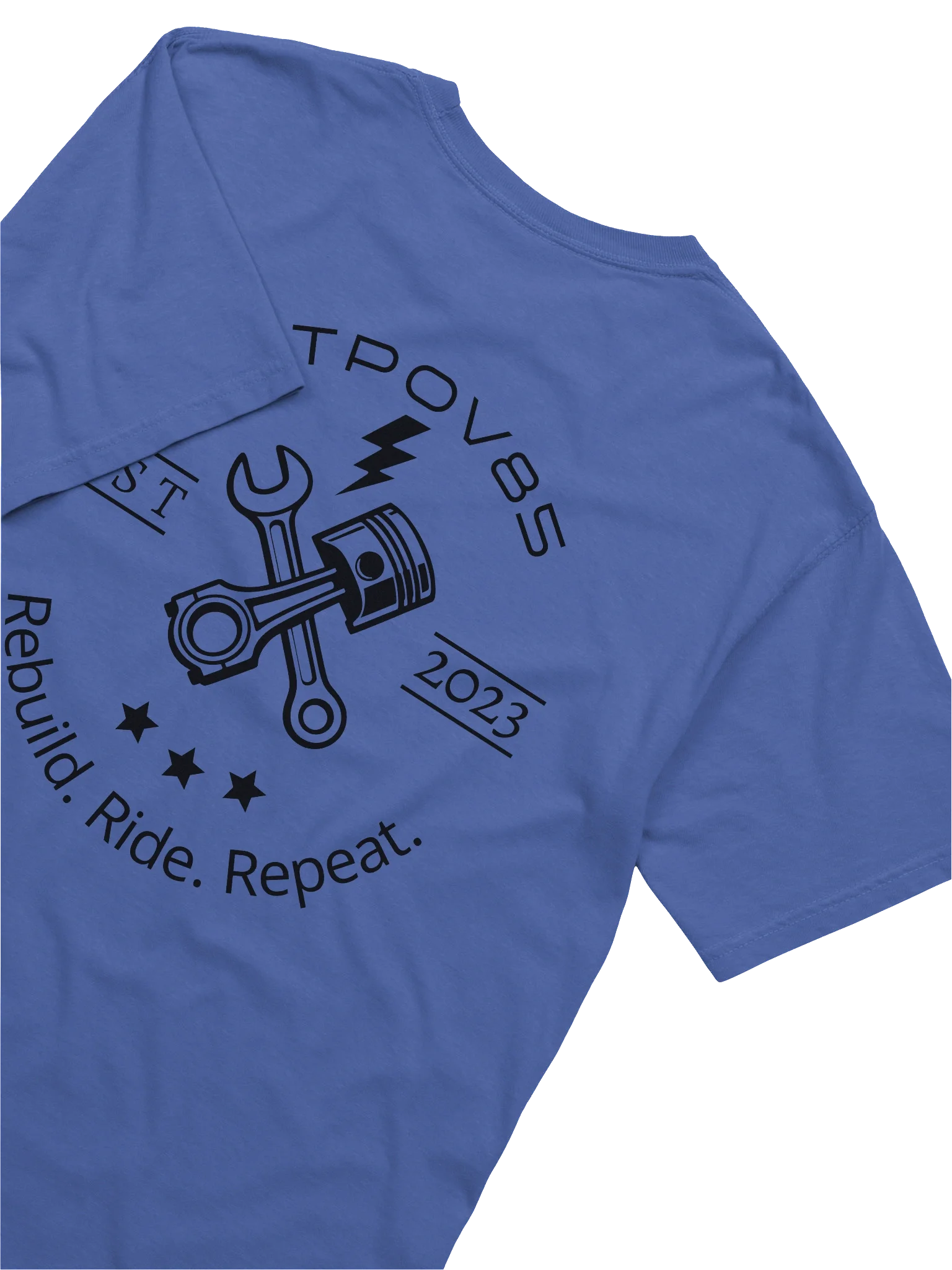 Rebuild. Ride. Repeat. Style 1, Blue T-Shirt product image (6)