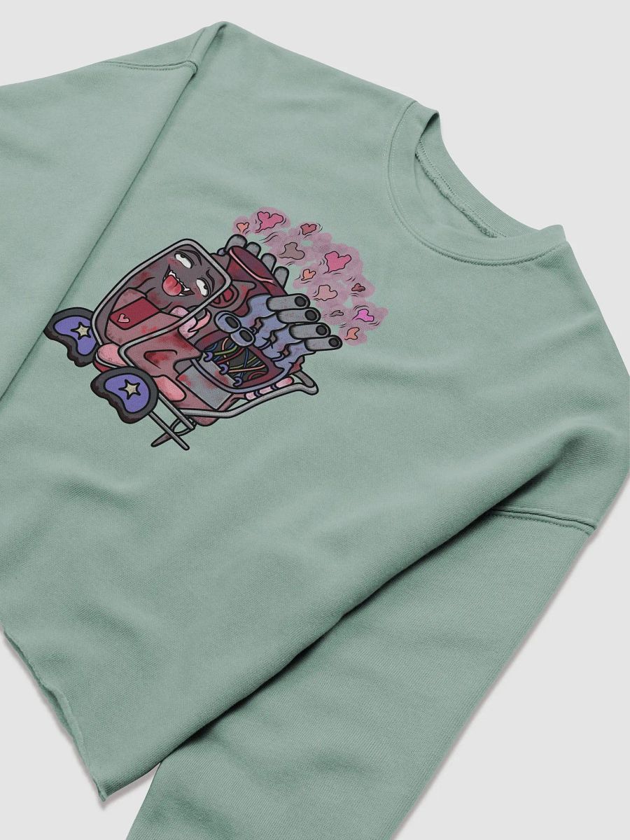 GENUSSY Womens Fleece Crop Top Printed Sweatshirt product image (12)