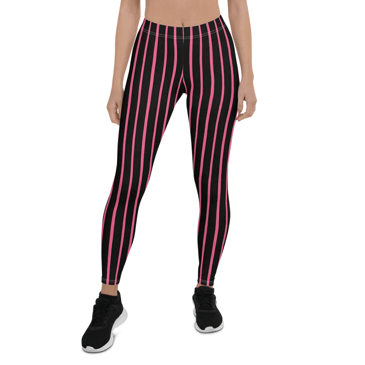 Black Stripe Fuchsia Leggings product image (1)