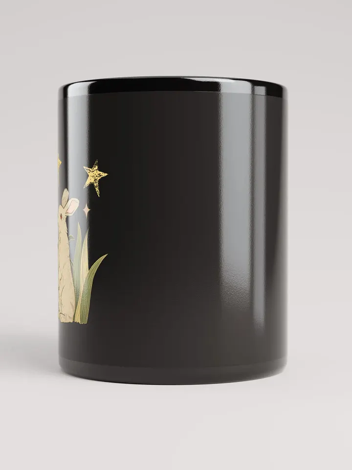 Stargazing Rabbit | Black Glossy Mug product image (2)