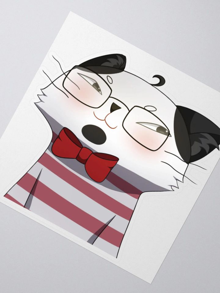 JPAG_Grey cat Smug emote sticker product image (2)