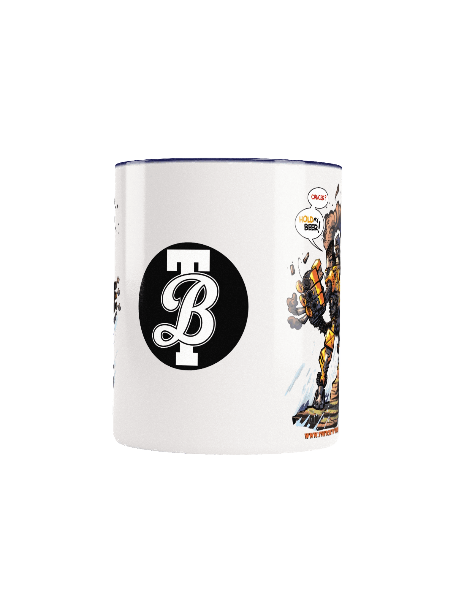 TGB - BattleShipMech "CANCER hold my BEER" Ceramic Mug product image (58)