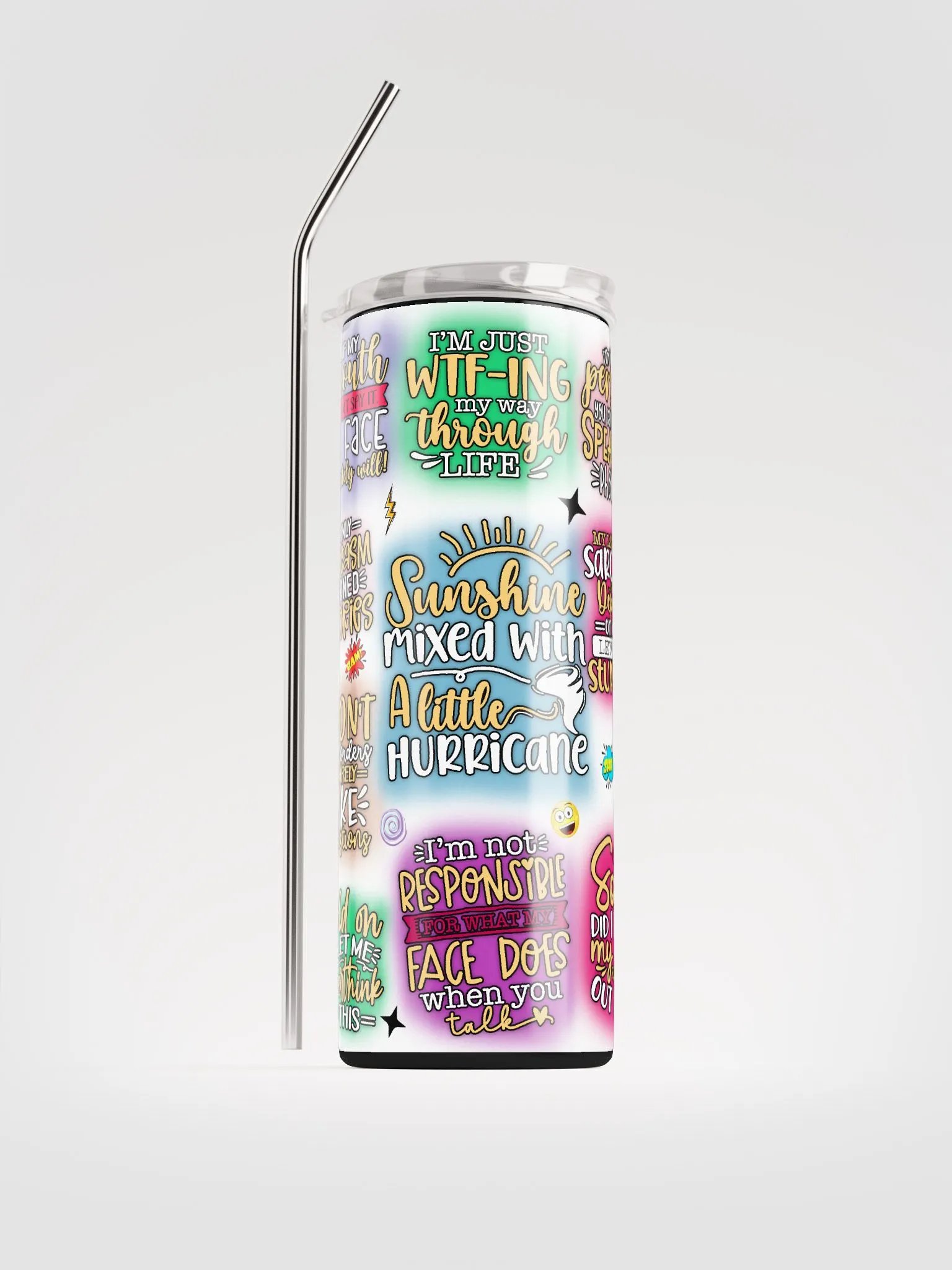 Sassy Stainless: Colorful Expression Stainless Steel Tumbler product image (1)