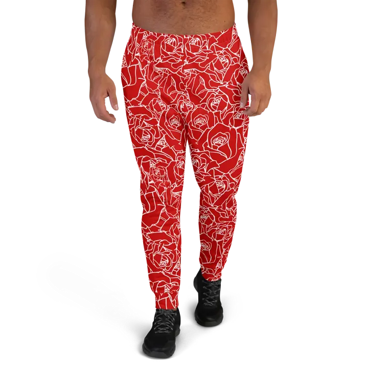 Loads of Roses · red-white joggers product image (1)