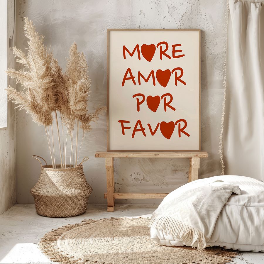 MORE AMOR POR FAVOR Typography Art Print product image (4)