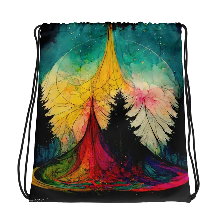 Cosmic Tree Symphony Drawstring Bag product image (1)