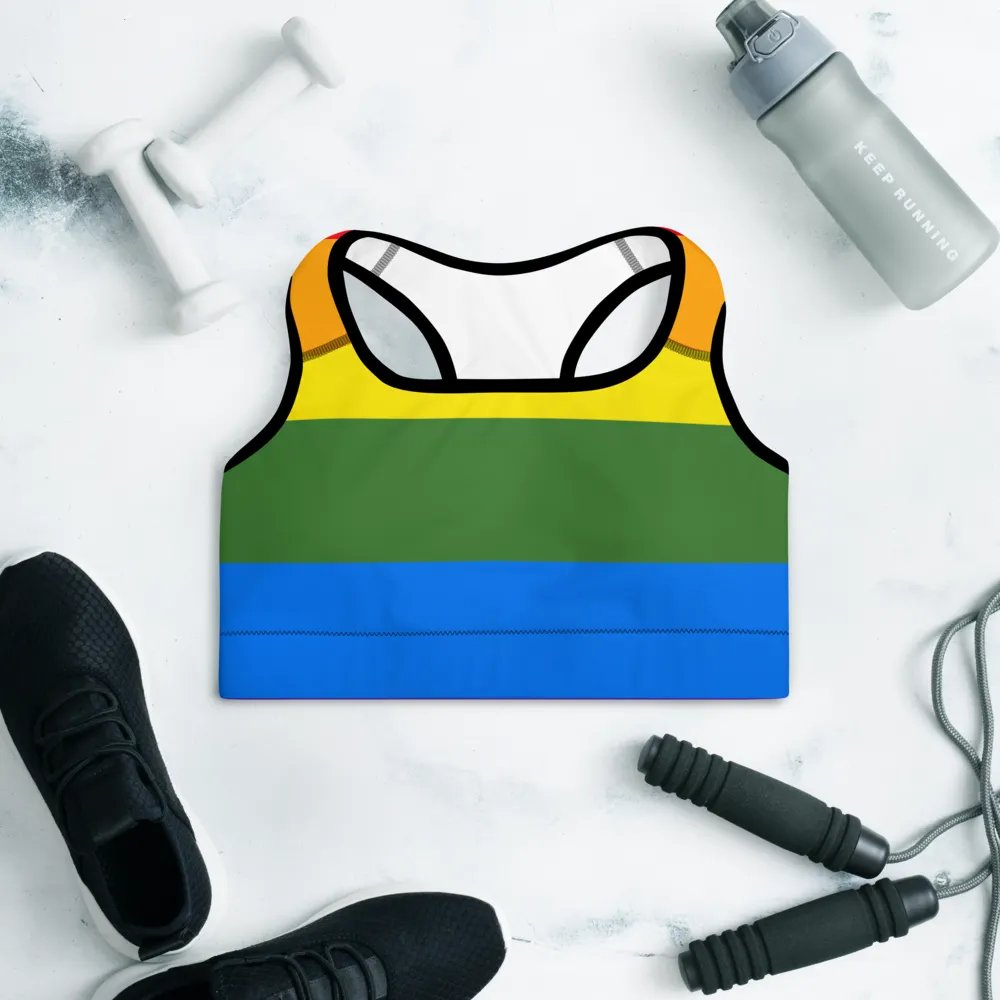 Rainbow Burst Padded Sports Bra product image (11)
